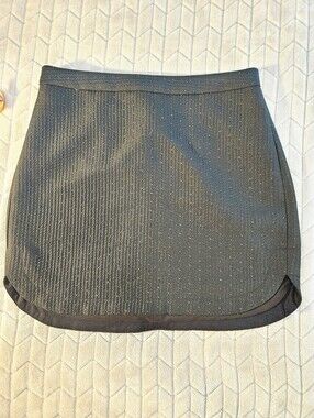 Madewell Black Mini Skirt with Subtle Sparkle Dots